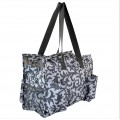 12001- GREY LEAF DESIGN DIAPER BAG 